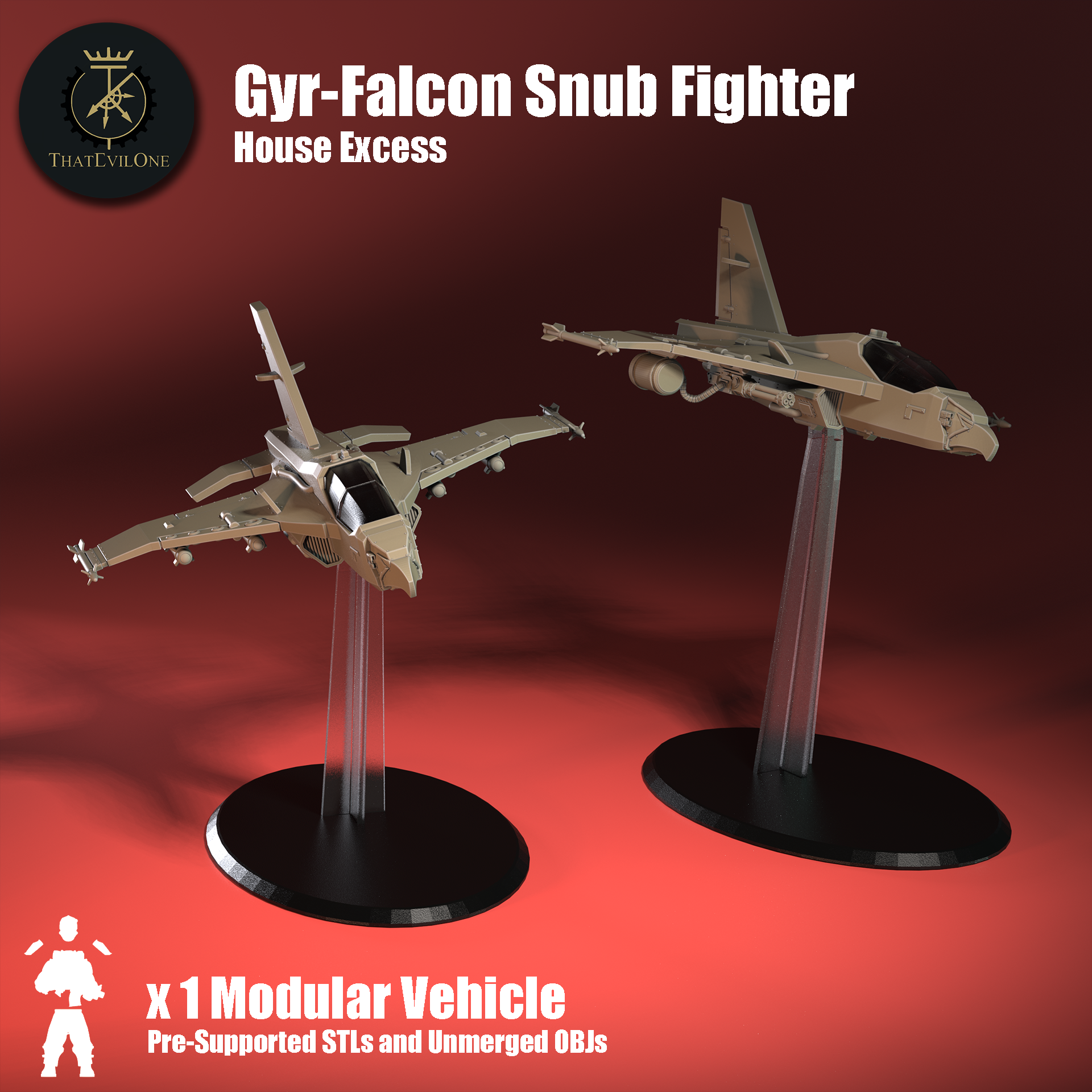 Gyr-Falcon Snub Fighter - Presupported